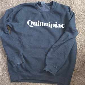 Dark grey Quinnipiac crew neck